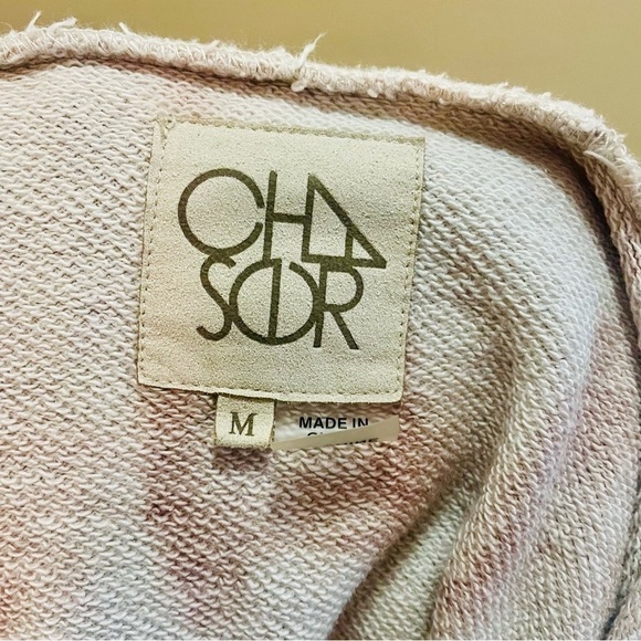 Chaser Pink Tie Dye Cropped Hooded Sweatshirt Medium - Picture 3 of 7